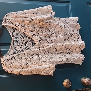 Croched lace sweater